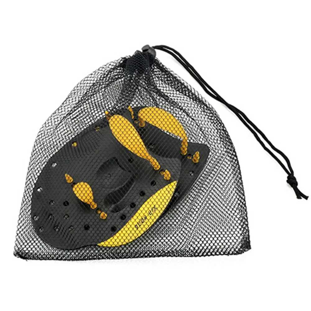 Professional swimming paddles swimming practice calibration paddles durable and adjustable silicone hand woven gloves for adults and childrenY250412