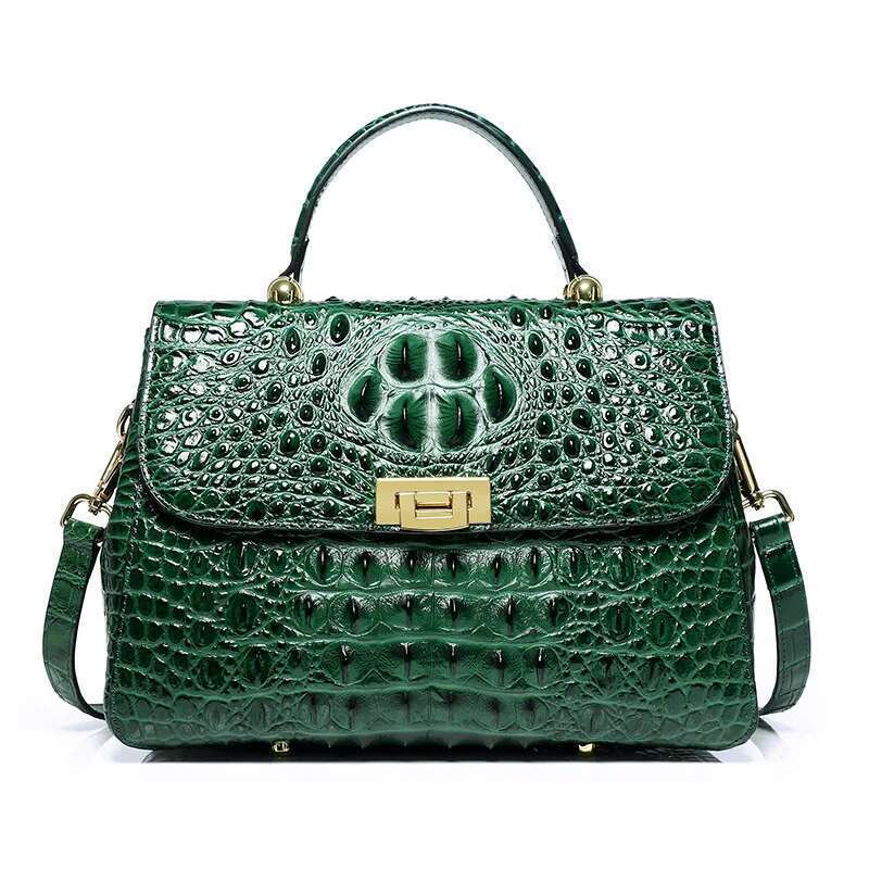 New Fashion Alligator Women Handbags European Designer Cow Genuine Leather Shoulder Bags Female Girl Brand Crossbody Bag
