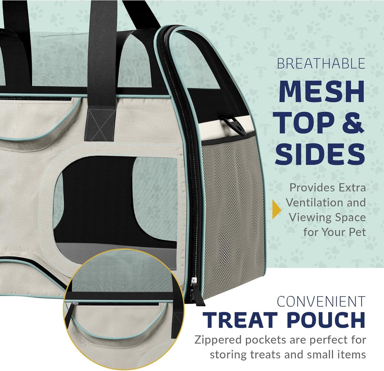 Katziela Rolling Pet Transport Bag - Airline Standard Dog Cage - TSA Approved Small Dog and Cat Pet Transport Bag - Soft FAA Travel Airplane Dog Lugga