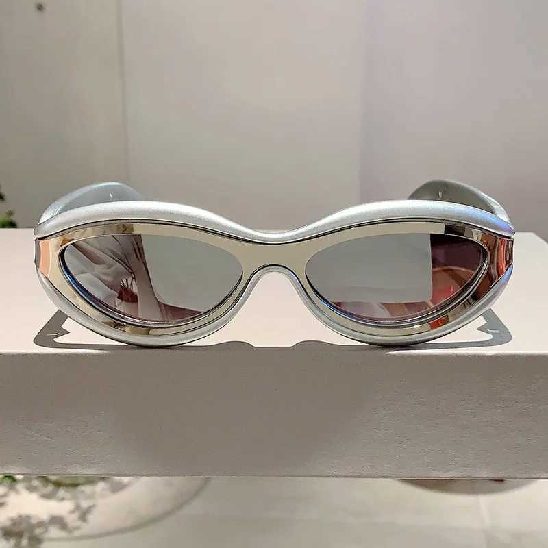 2024 New Fashion Oval Cat Eye Sunglasses Women Men Leopard Black Frame PC Lens Vintage Brand Designer Casual Sun Protect UV400 Z250411