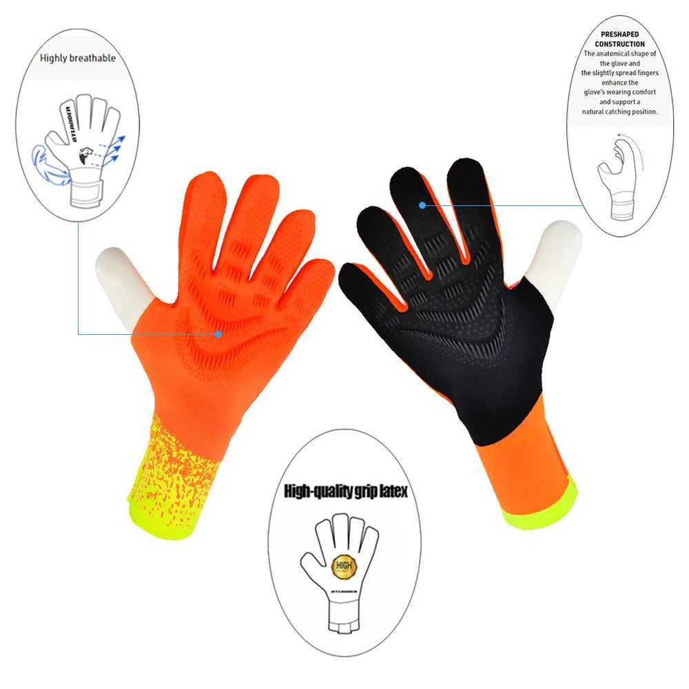 New Predator Football Gloves Thick Latex Youth Football Gloves Anti slip Football Goalkeeper Football GlovesXJ250412