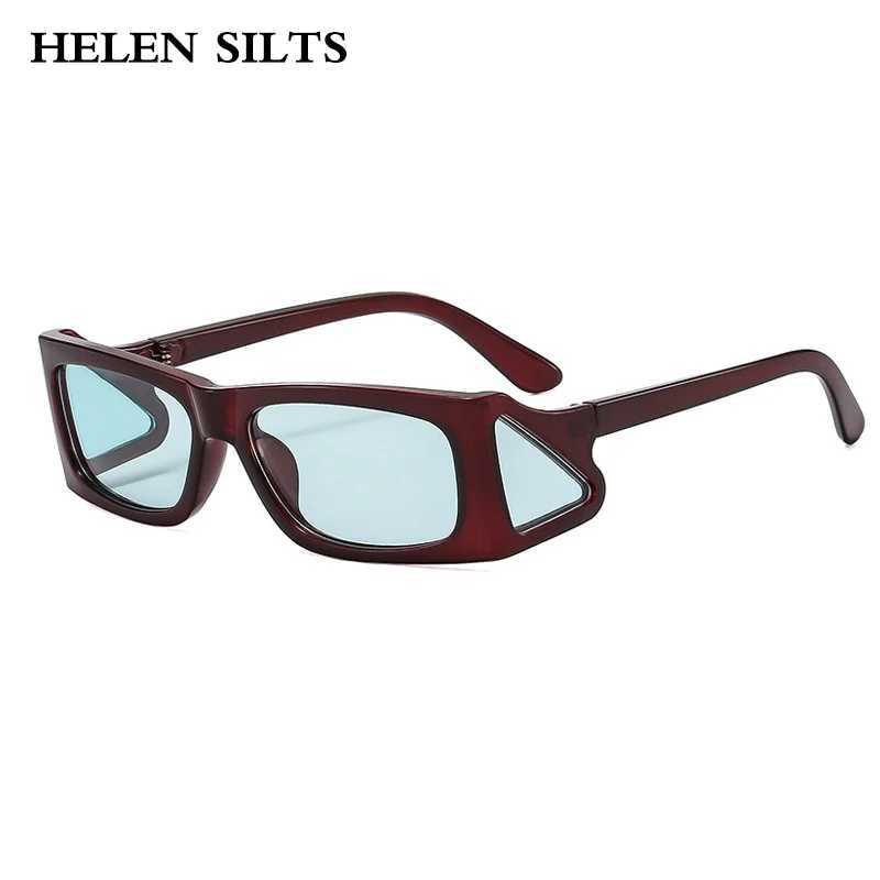 Unique Small Square Sunglasses Fashion Retro Brand Designer Clear Ocean Lens Trending Punk UV400 Sun Glasses for Men And WomenC250412