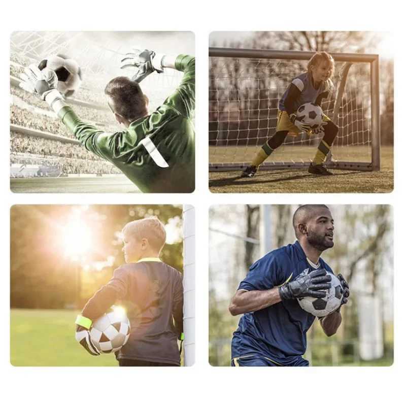 HOT Children Adults Latex Football Goalkeeper Gloves Soccer Training Gloves Anti-slip Wear-resistant Wrist Guard Goalie GlovesW251112
