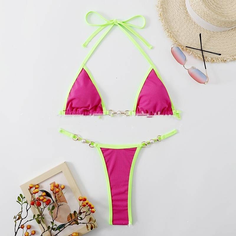 Women's Clothing New Two Piece Bikini Color Matching Swimsuit
