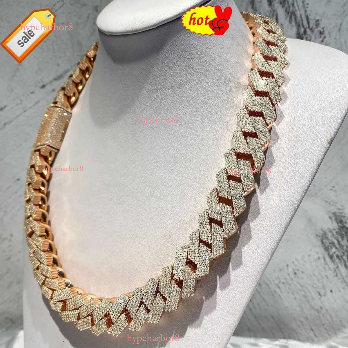 designer sier necklace Necklaces iced out pass dia tester Sterg Vvs moissanite pendant cuban k chain