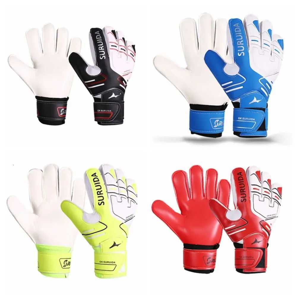 1 Pair Size 5-10 Goalkeeper Gloves Thickened Anti Slip Kids Football Goalie Gloves Latex Adjustable Game Goalkeeper GlovesW251112
