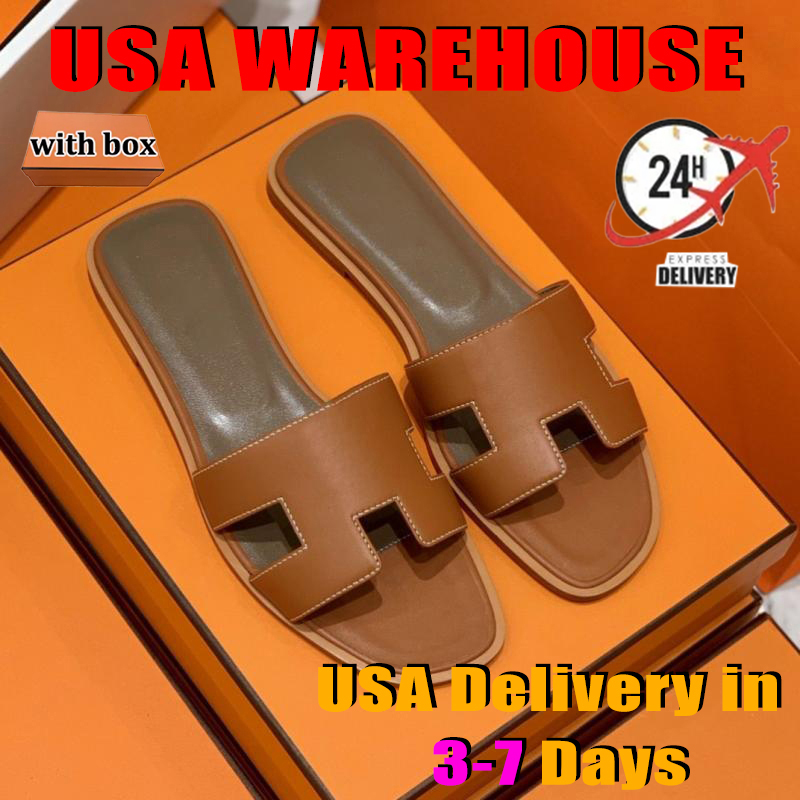 Designer Women Sandals Leather Flats Ladies Room Outdoor Classic S P House Design Sandale Black Brown Slides Woman Sliders Size 35-42