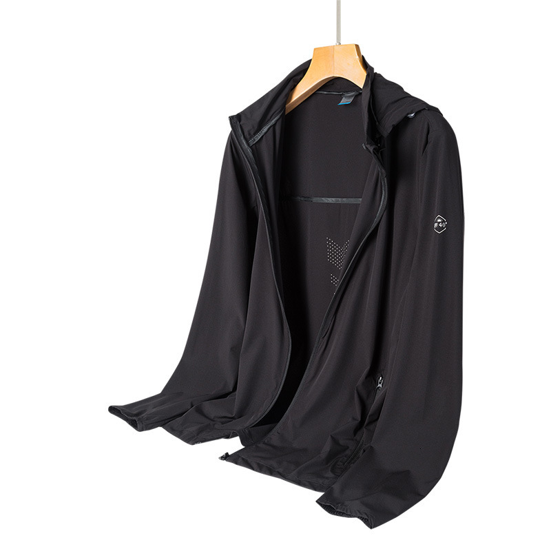 Upf40 Outdoor Waterproof Windbreaker Mens and Womens Summer Removable Hat Skin Coat Anti Uv Summer Sunscreen Shirt