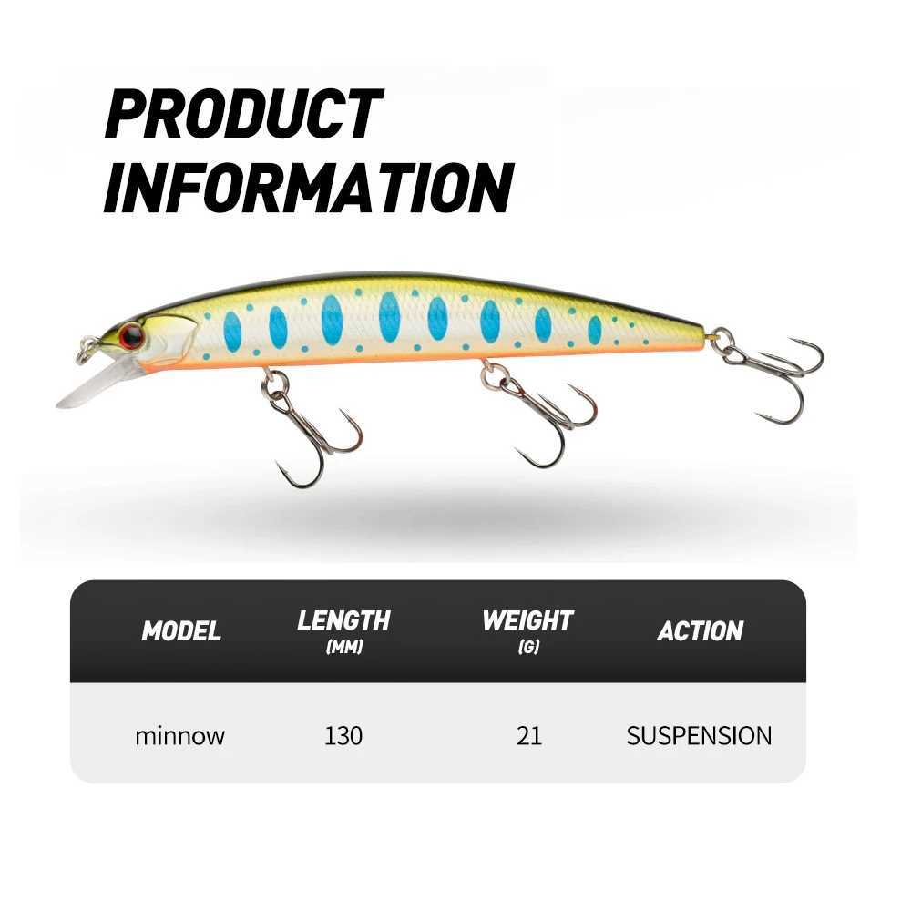Johncoo 13cm 21g Suspend Fishing Lure Dive1.8m fishing lures Wobbler hard bait quality professional minnow for fishing tackle Z250411