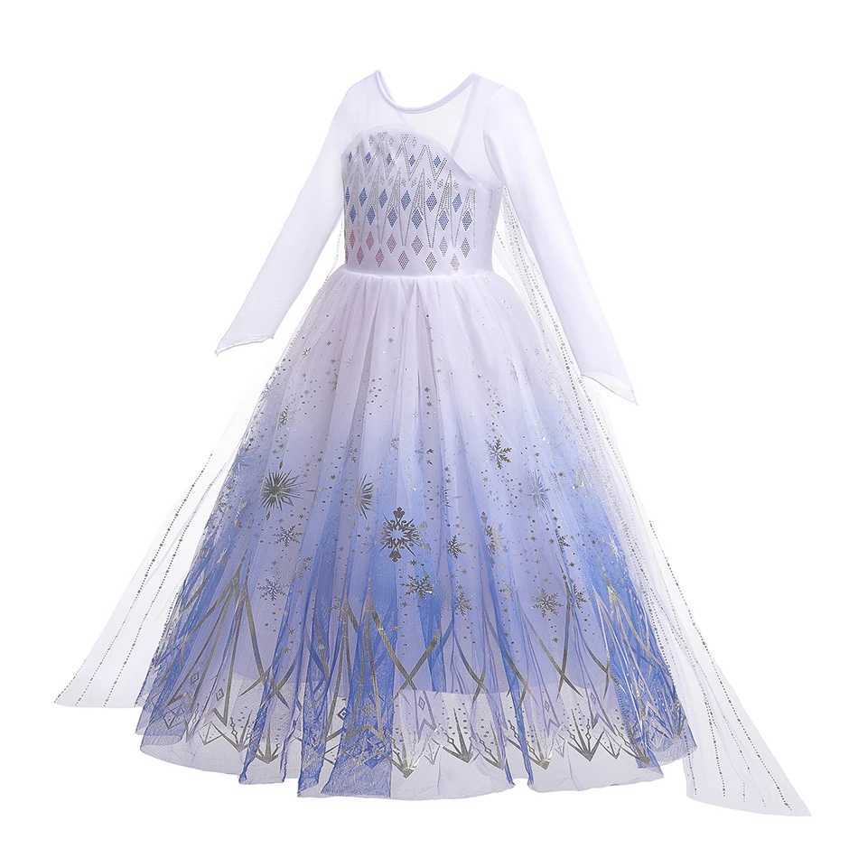 Disney Cosplay costumes for Girls Princess Snow Queen Gowns Halloween party carnival costumes Vestido Girls Princess Dresses SummerXJ250411