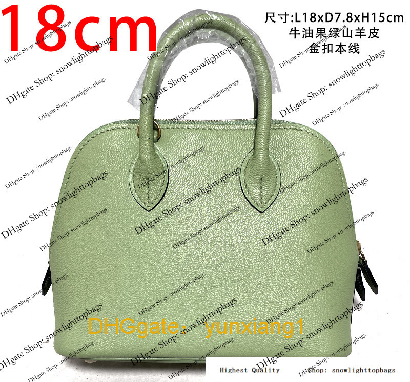 designer bag tote bag 18cm Mini Belle Bag Bowling Bag Shell Bag Sheepskin Genuine Leather Women's Small Shoulder Bag Genuine Leather Women's Handbag