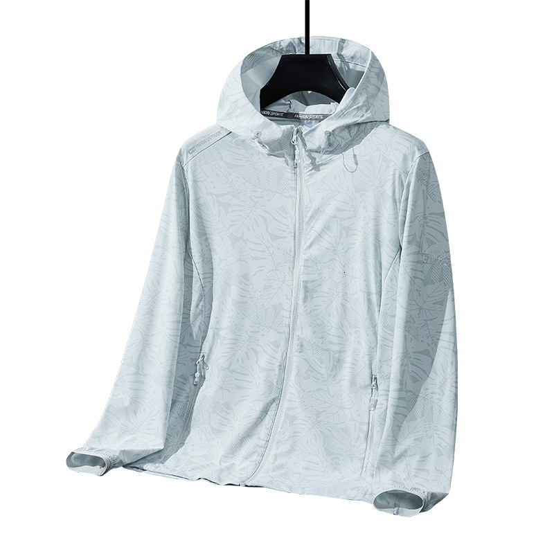 Upf50 Ice Silk Jacket Summer Sunscreen Clothes Mens and Womens Camouflage Skin Clothes Anti Uv Windbreaker Hooded Sunscreen Shirt
