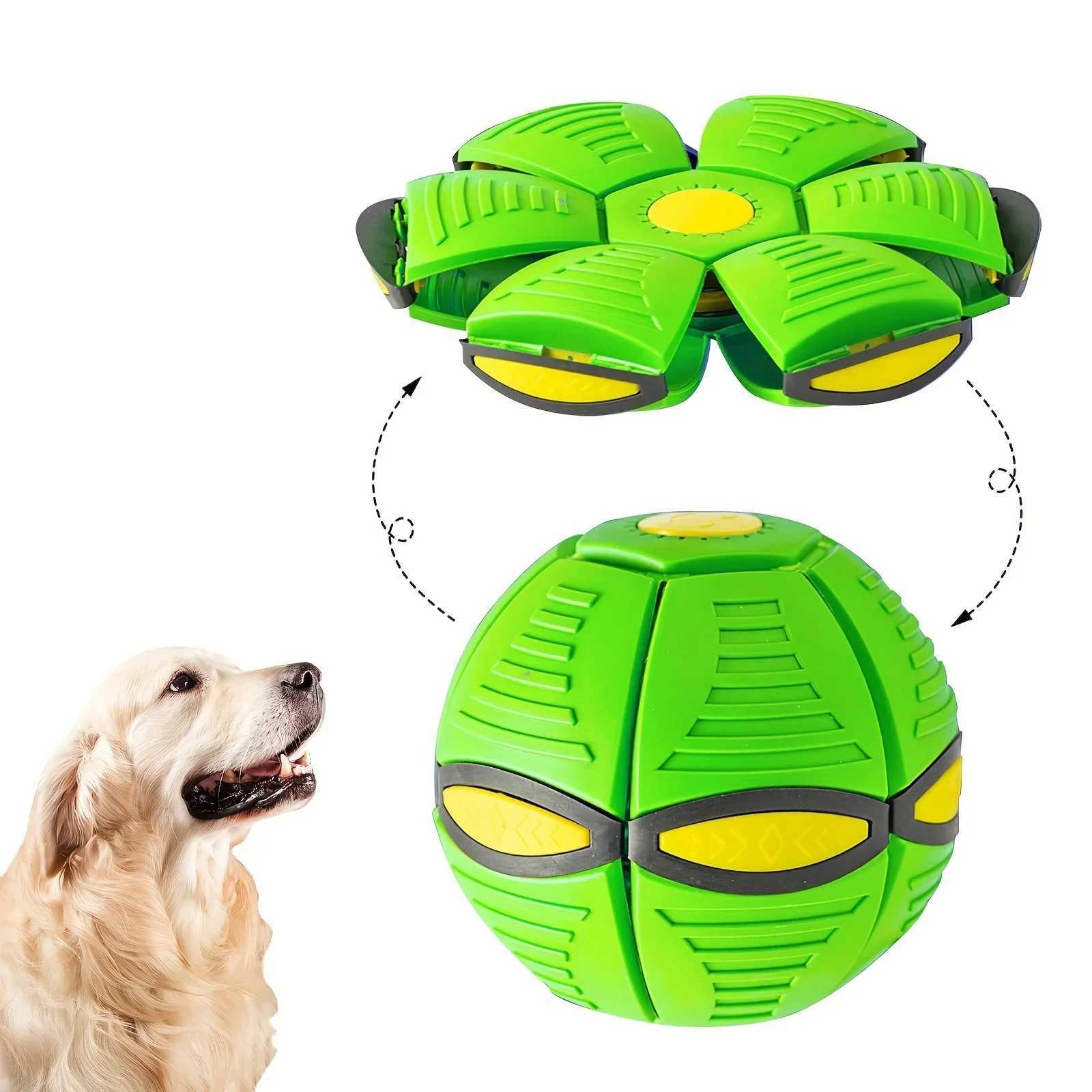 High Quality Flying saucer bouncing ball is a durable elastic and fun dog pet toy suitable for outdoor activities and exercise T2504012