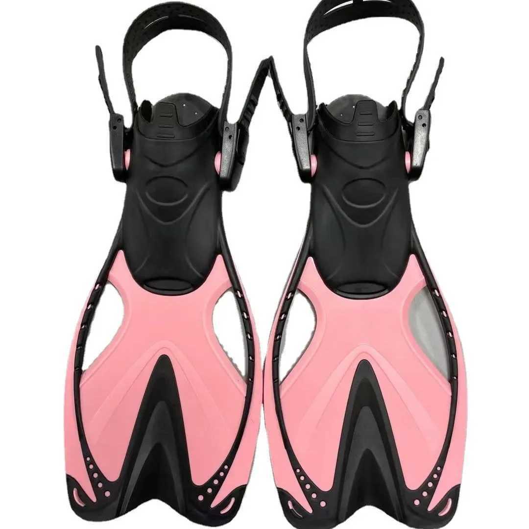 Universal Childrens Frog Shoes Silicone Adjustable Short Diving Auxiliary Fin Childrens Lightweight Diving Training EquipmentY250412