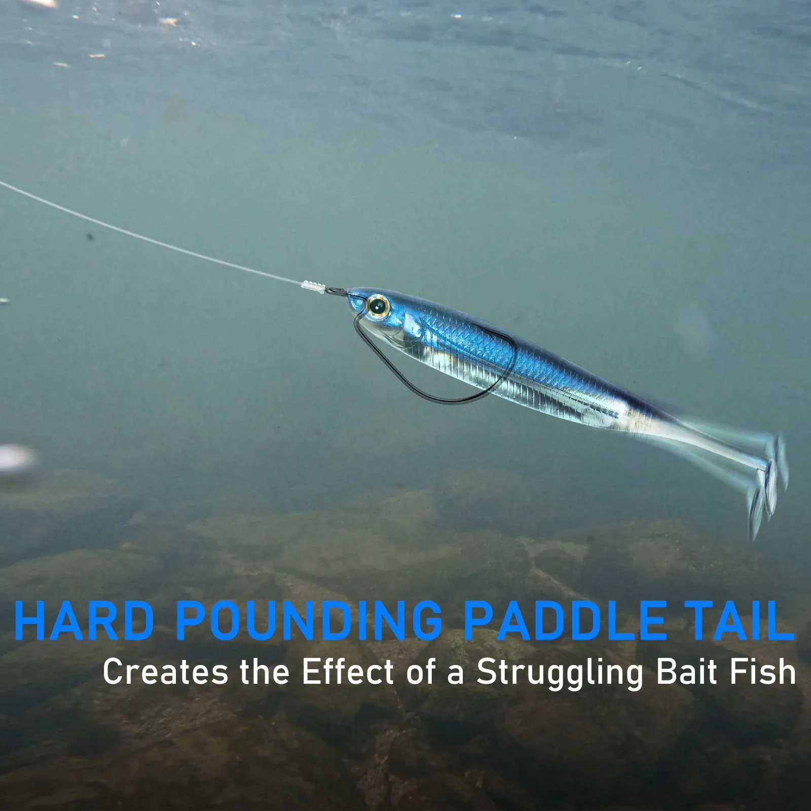 Dr.Fish 5/6pcs Fishing Soft Plastic Lures Silicone Bait Paddle Tail Shad Worm Swimbaits Freshwater Bass Trout 70mm 80mm 100mm Z250411