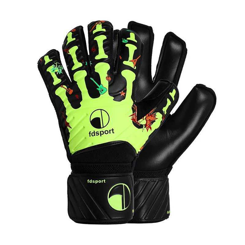 New football goalkeeper gloves latex finger protection gloves for professional matches 5 finger protection for children and adultsXJ250412