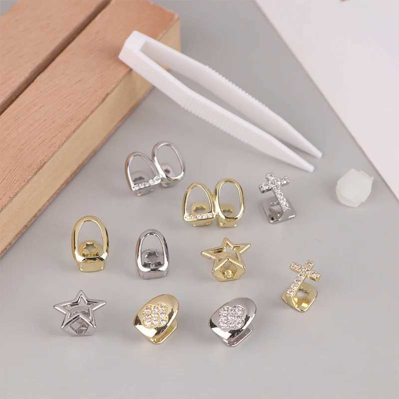 Hip hop single tooth flame tooth hat punk metal grill hat cosplay party tooth grill W250412