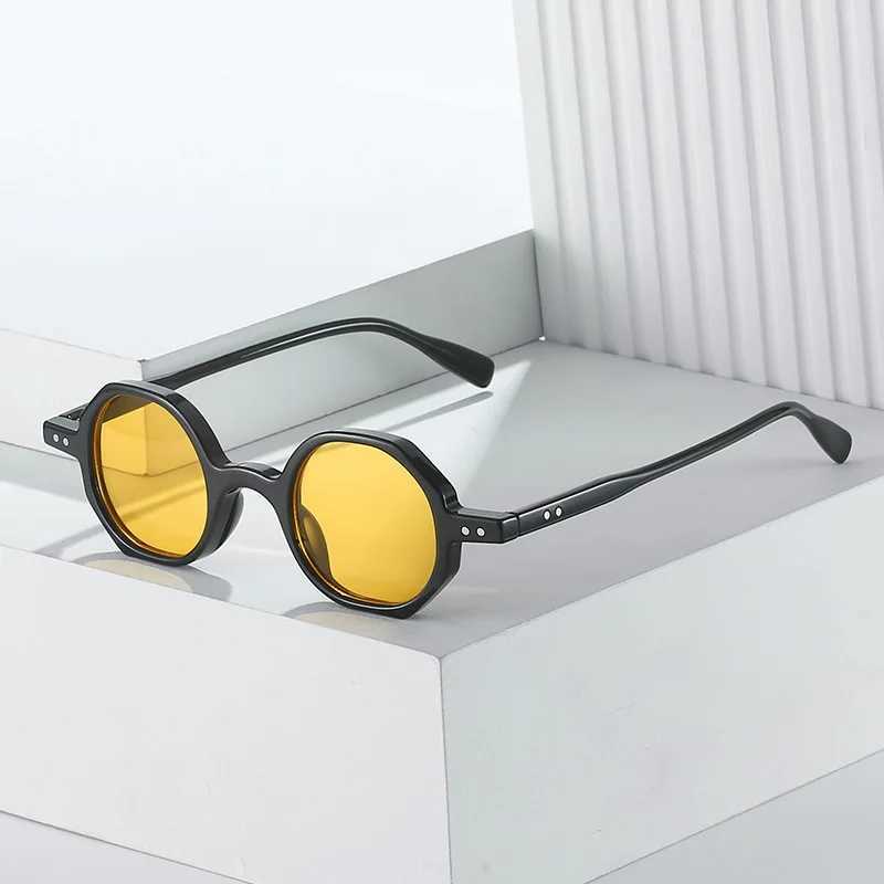 KLASSNUM Classic Vintage Sunglasses Men Small Round Retro Punk Ocean Color Sun Glasses Gradient Clear Lens UV400 Driving Eyewear Z250411