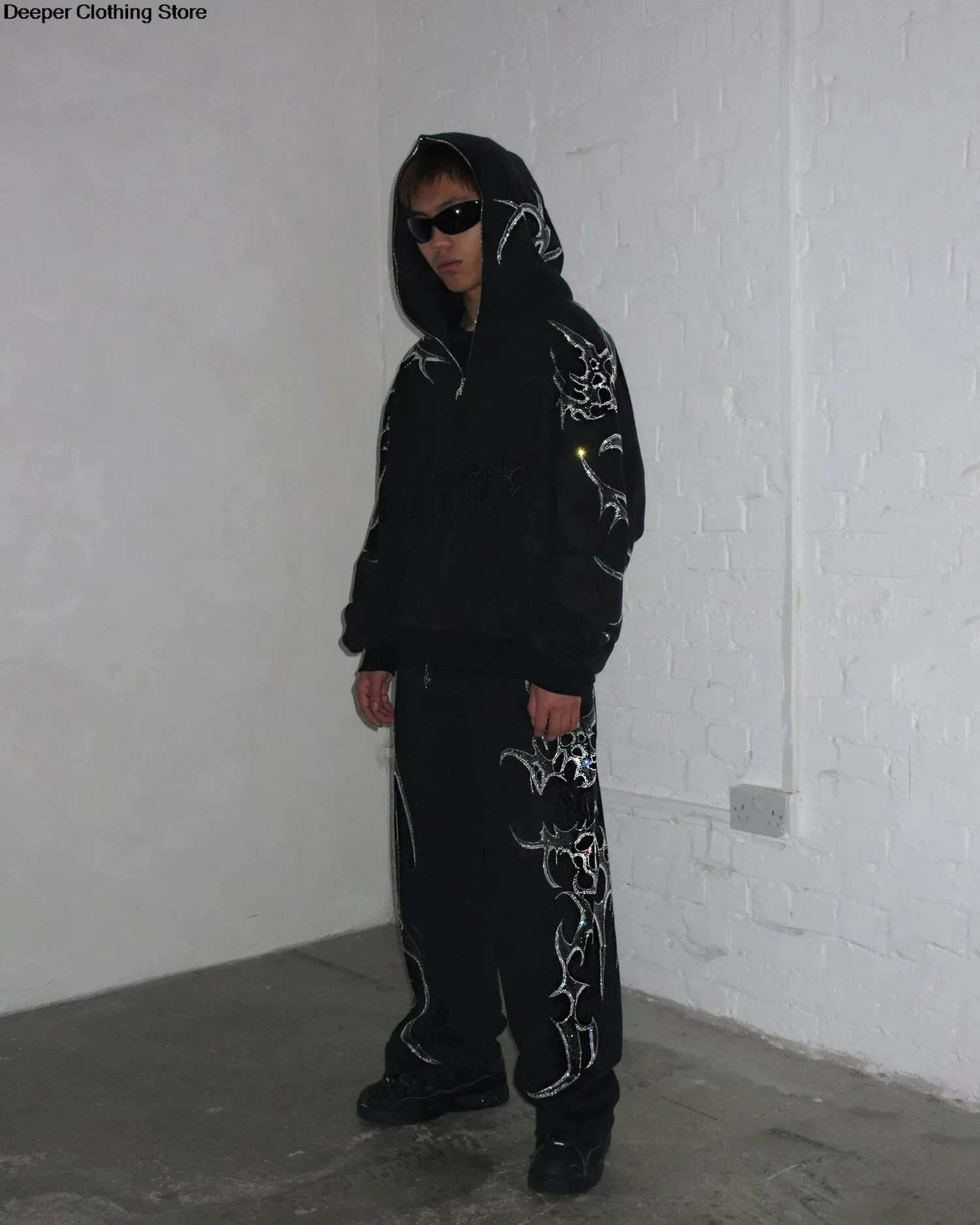 Sparkg Clothes Men Y2K Style Zip Up Hoodie Haruku Fashion Gothic Streetwear Women HipHop Punk Goth Oversize Sweatshirt Coat