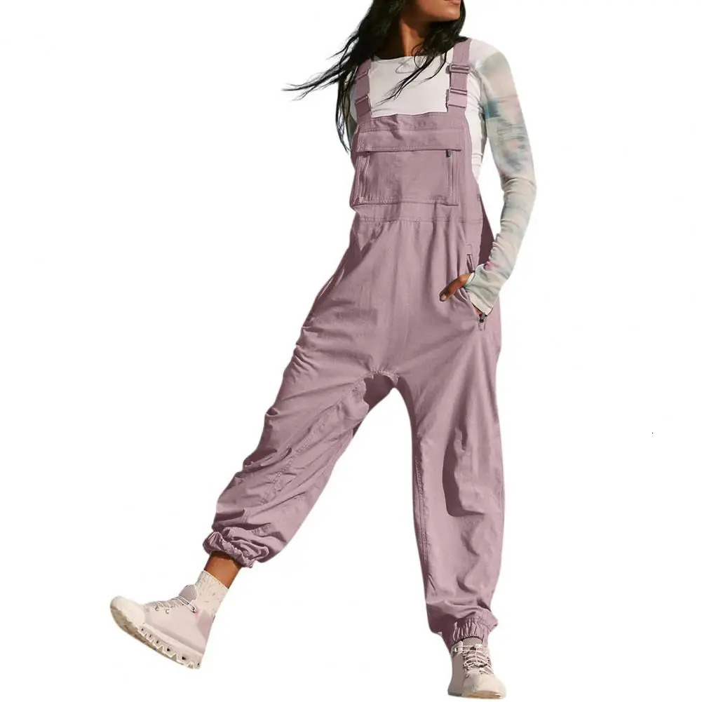 Women Dungarees Stylish Cargo Jumpsuit with Zipper Pockets for Women Workwear Outfit for Travel Wear Women Square Collar251112