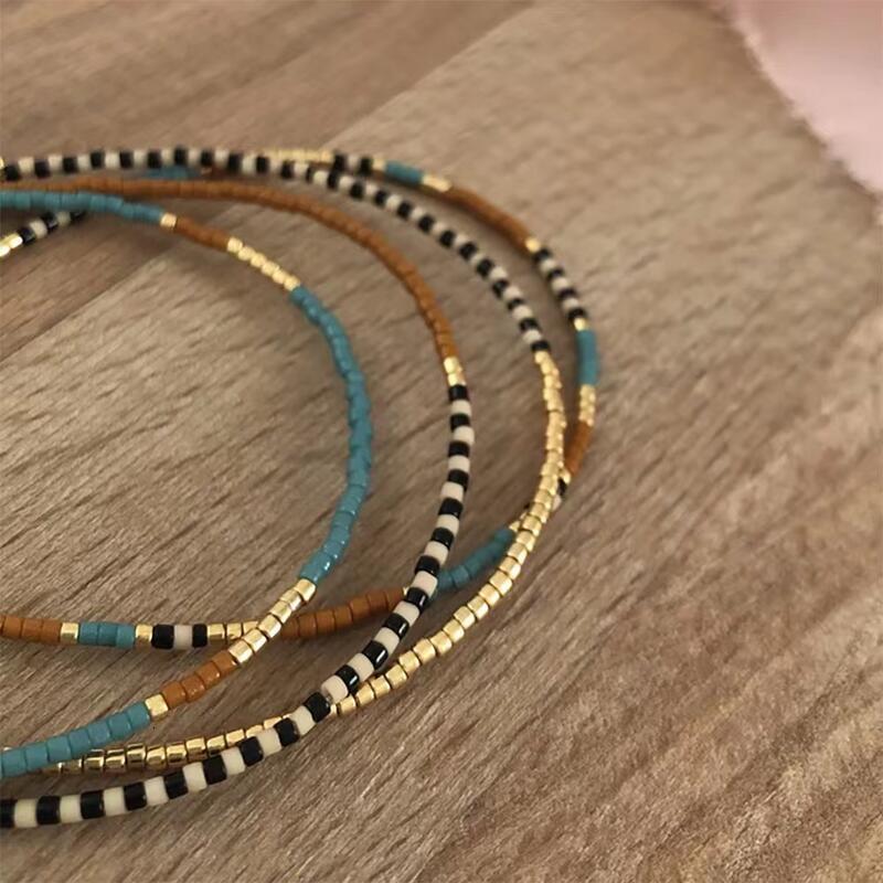 Boho Chic Stackable Beaded Bracelets Set