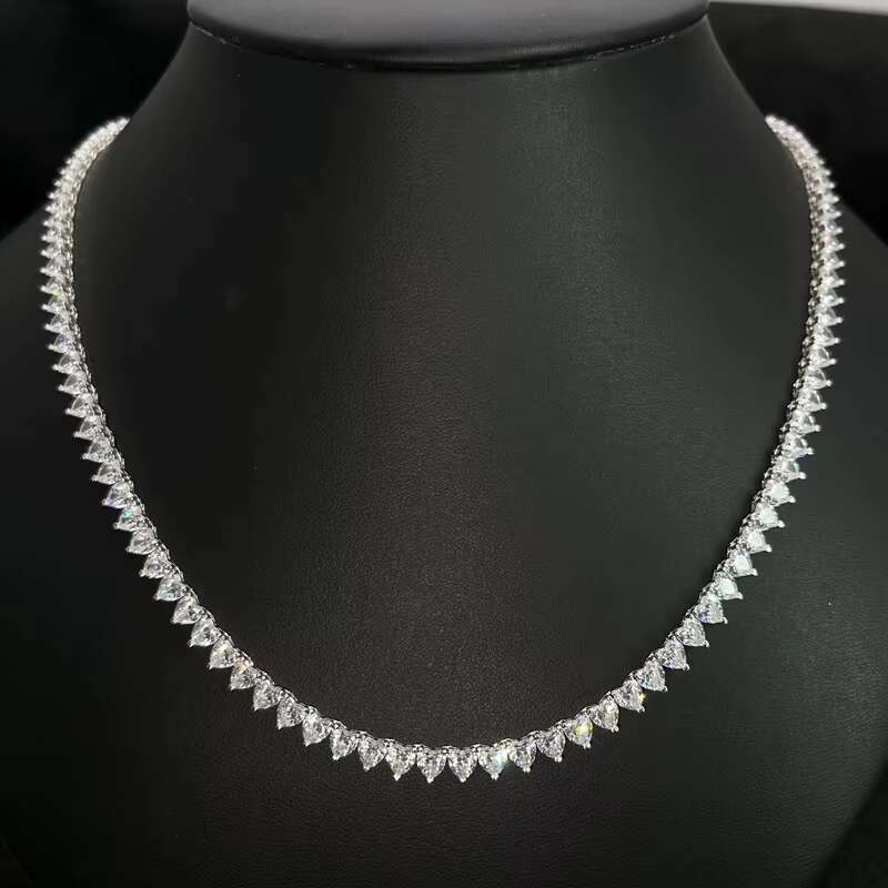 Cheapest Price Hip Hop 925 Sterling Silver 3mm 4mm 5mm 6mm Moissanites Diamond Necklace Tennis Chain
