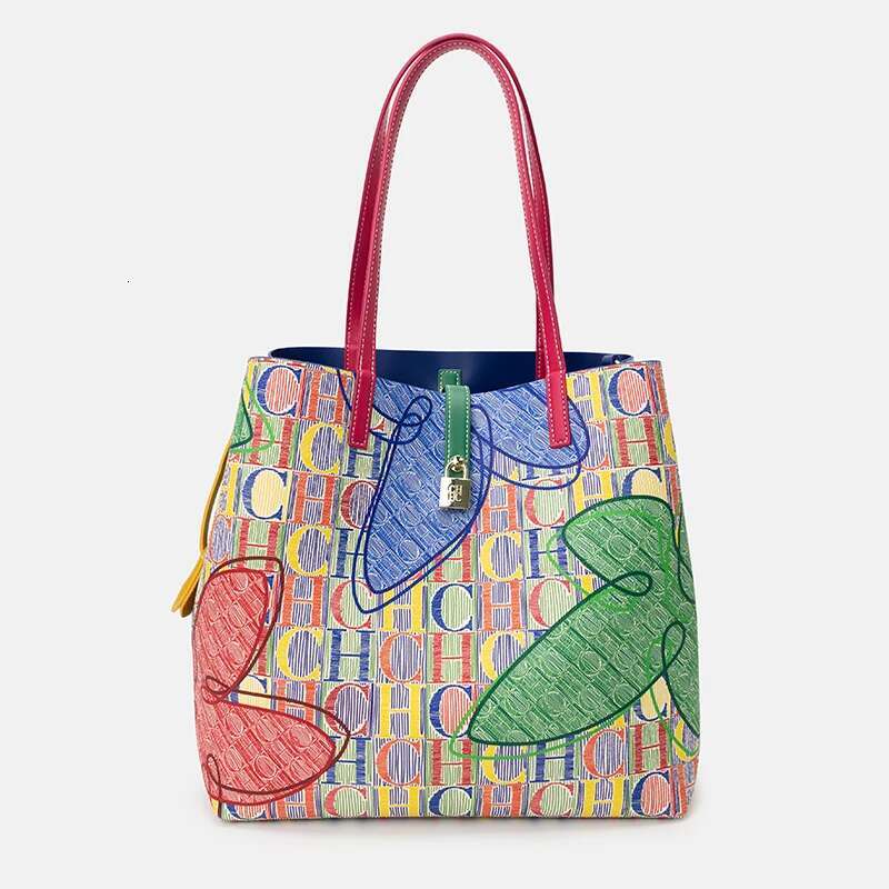 CH Versatile Ladies Handbag Fashion Letter Printing Design Shoulder Large Capacity Women's Crossbody Bag Premium Feeg