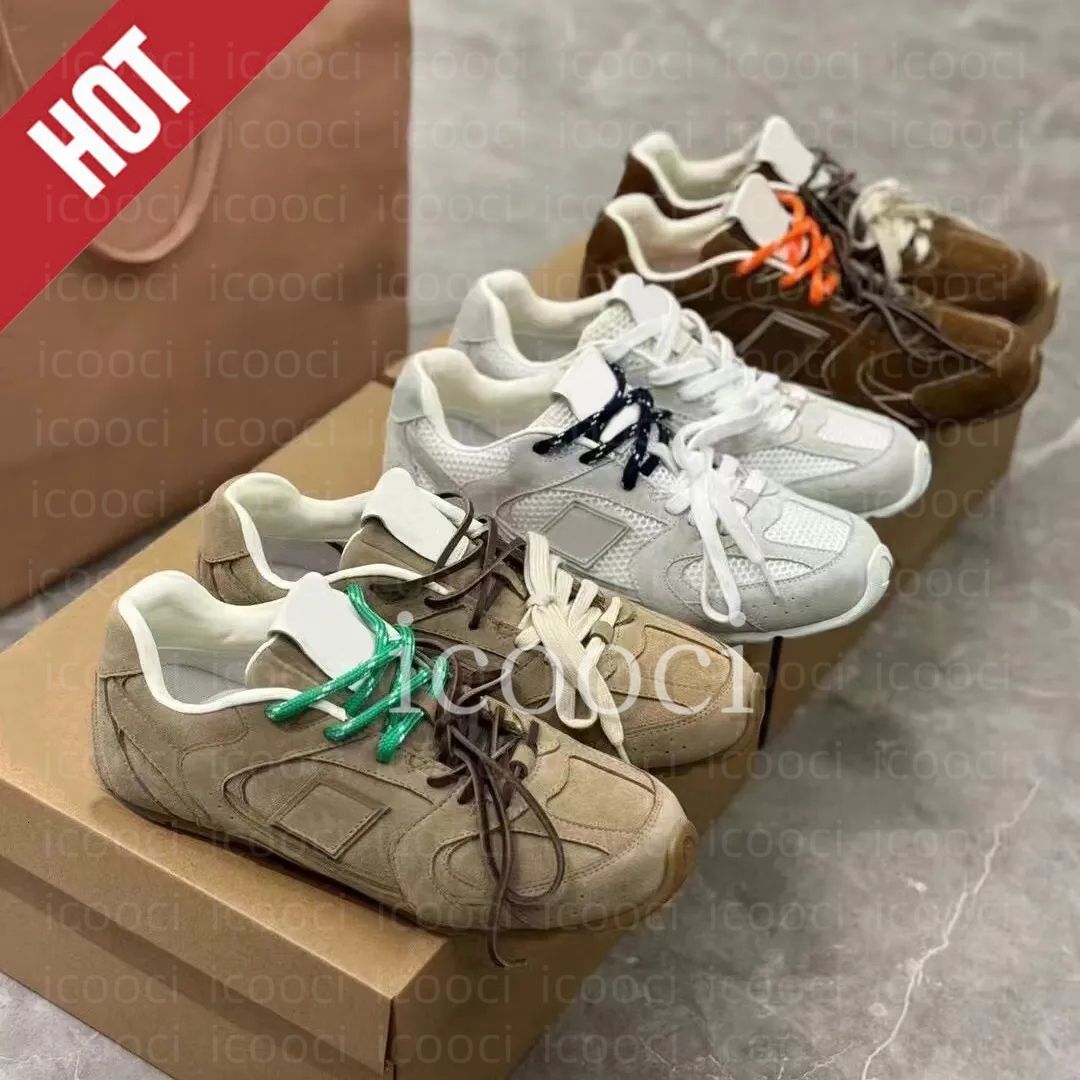 Designer Canvas Casual Platform shoes suede leather sneakers Low Heel flats Knot Loafers Luxury Women Running irregularity Matte Canvas Running shoes