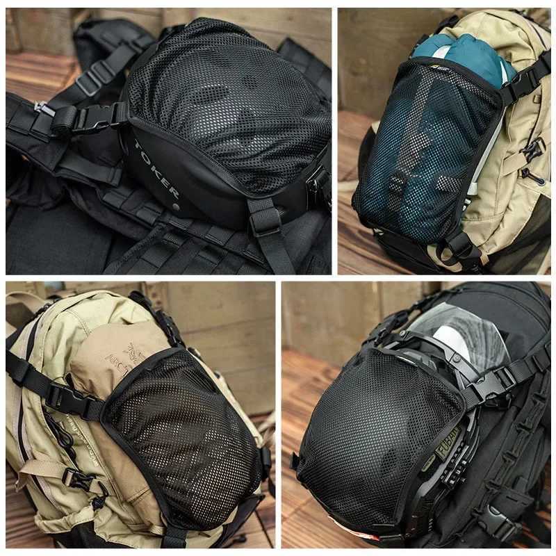 Tactical Helmet Bag Multi-Purpose Molle Storage Carrying Pouch Net Pocket for Hunting Airsoft Helmets Bag Tactical Backpack Z250411