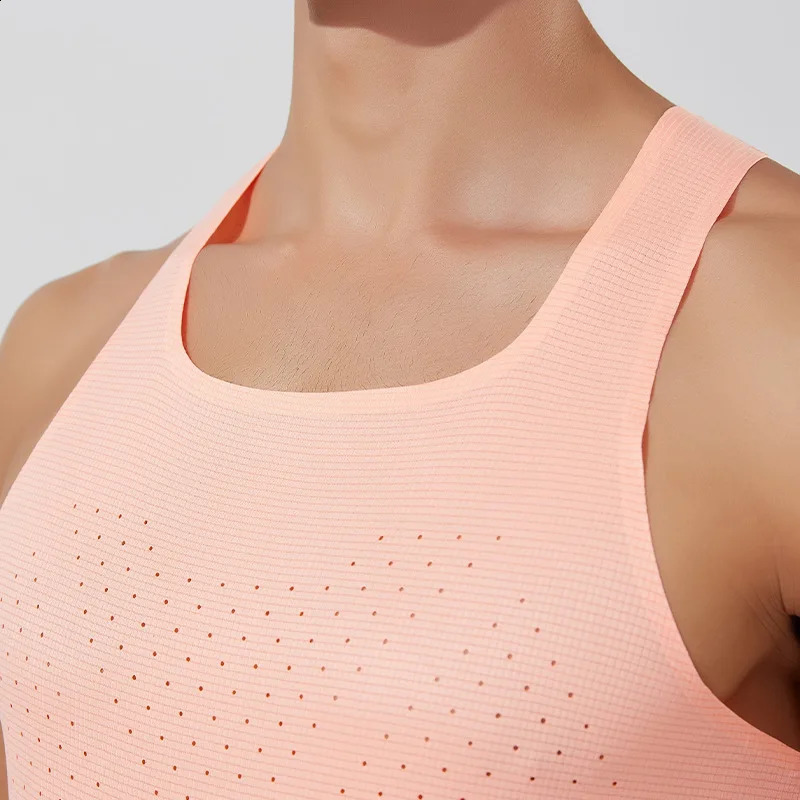 Unisex Quick-Dry Lightweight Breathable Running Vest Marathon Athletic Mesh Tank Top Square Neck Tape Seam for Training/Track 250407