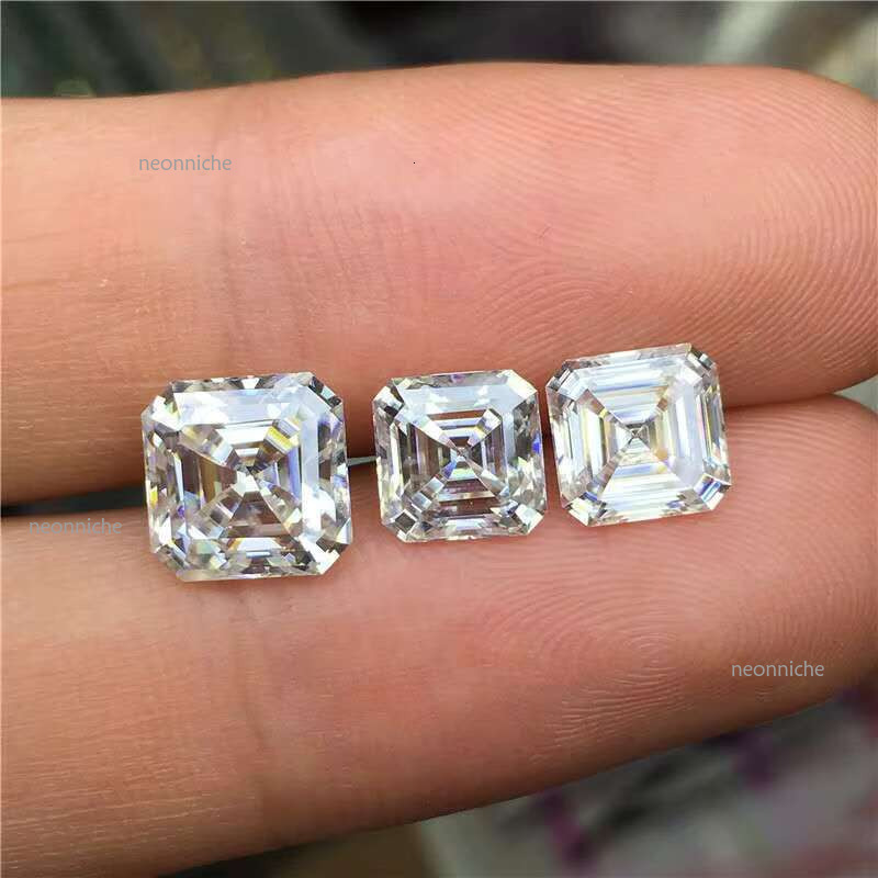 Factory Offer DEF Color VVS1 Asscher Cushion Cut Lab Created 5mm 6mm 7mm Fancy Loose Moissanite Dia