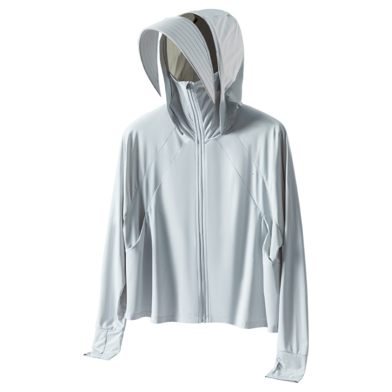Sunscreen Clothes for Women in Summer Anti Uv Ice Silk Cloak Skin Clothes Breathable Sunshade Loose Outer Layer