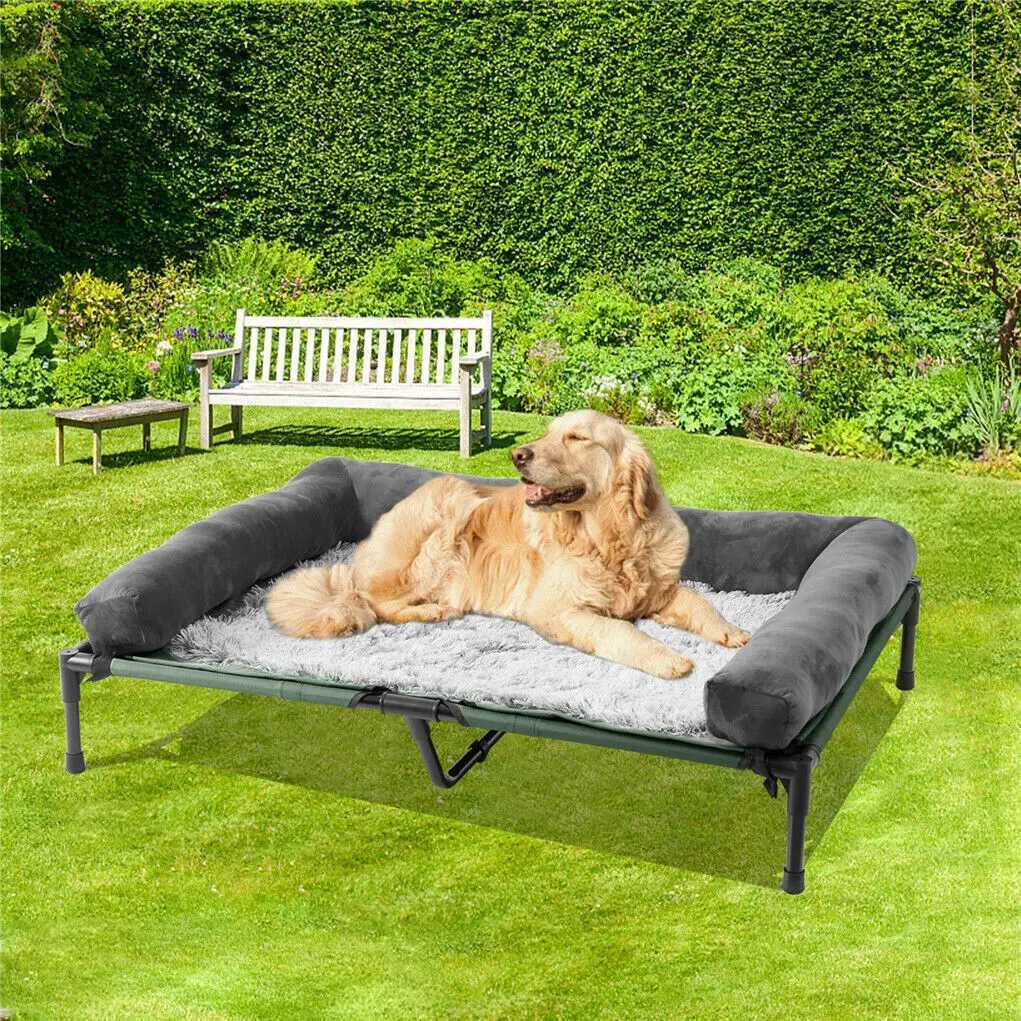Dog bed for dogs and cats indoor outdoor elevator pet lounge bed with detachable plush heater for cooling summer L XL 2XL X2504121