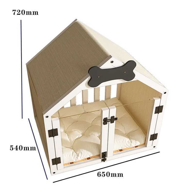 Luxury Dog Nest Wooden House Indoor Small Dog House Detachable and Washable Cat Nest Dog House Warm and Comfortable Large Space Pet Bed X250412