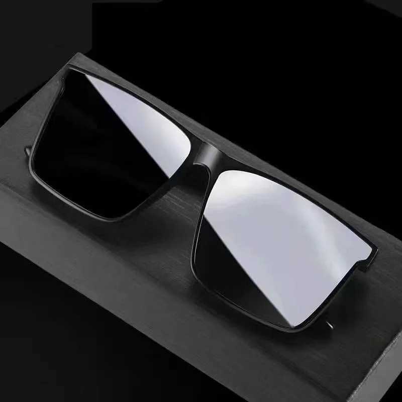 Retro Big Square Frame Sunglasses Women Brand Designer Black Cool Men Sun Glasses UV400 Shades Protection Eyeglasses Goggles Z250411