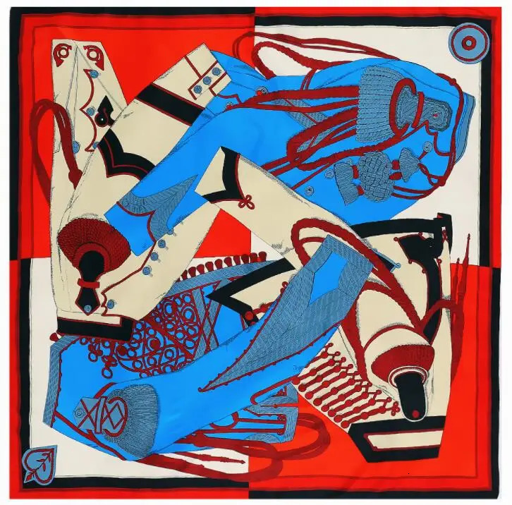 Winter Square Scarf Twill Silk Scarf Women Kerchief Scarves For Ladies Fashion Shawl 251110