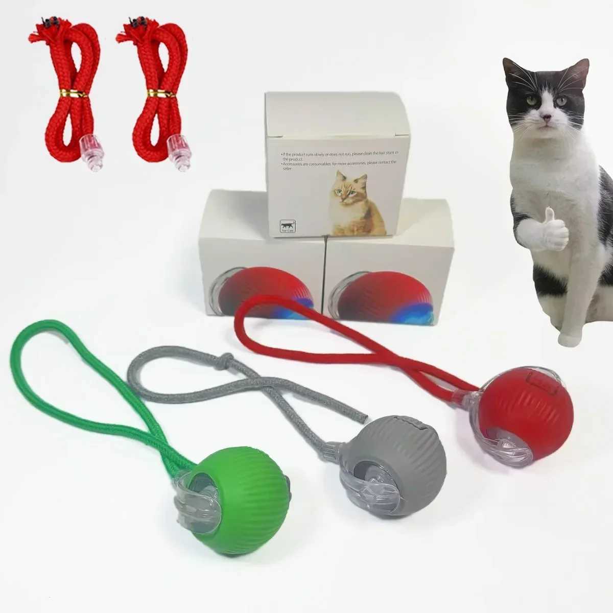 Automatic Rolling Ball Interactive Ball Cat Toy Pet Supplies Electric Dog Training Cat Teasing Simulated Mouse Charging Y250412