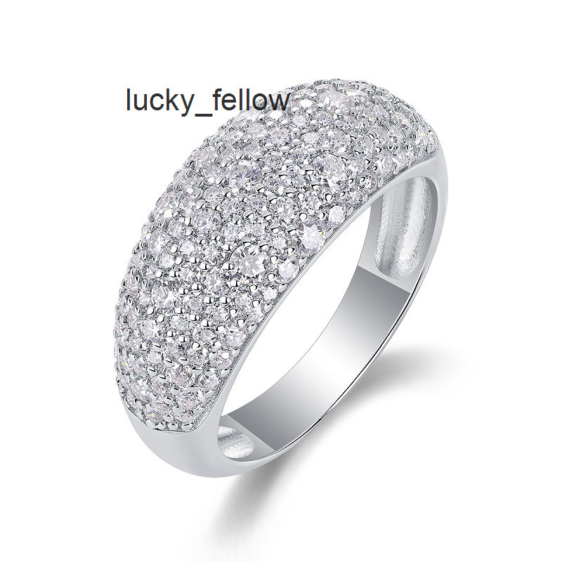 DE D Color VVS Moissanite Ring Fine Jewelry Iced Out Moissanite Rings 925 Sterling Silver Moissanite Rings With GRA Certificate