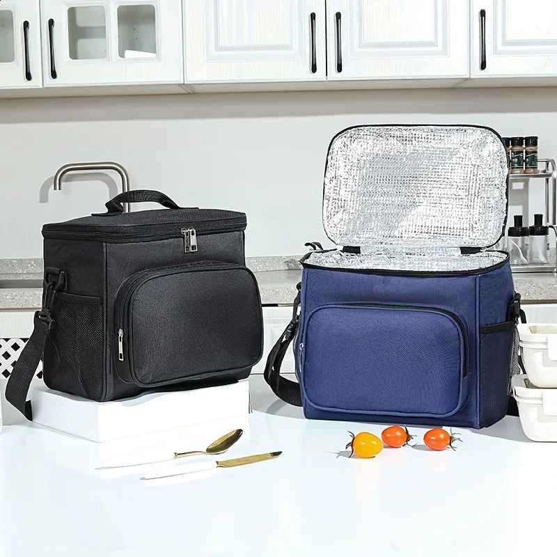 Portable bento bag with rice insulated large capacity cross body insulated bag 250410