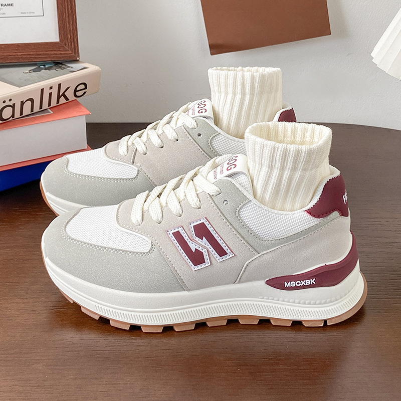 free shipping designer Running Shoes womans Shoes New Breathable Soft-Soled sport Heightened Athleisure white Shoes