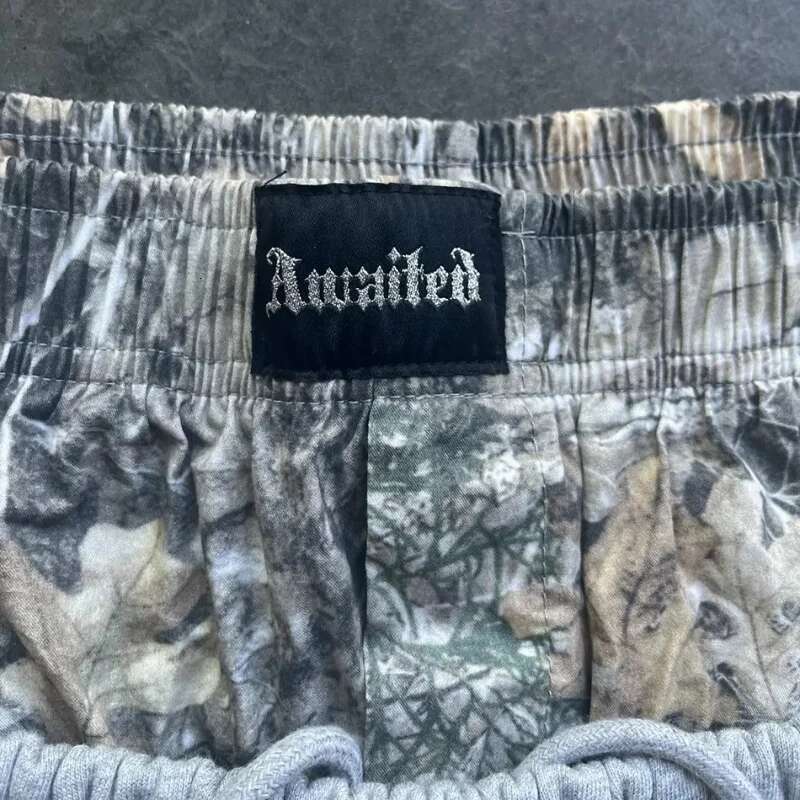 Y2K Retro Camouflage Pattern Double Waist Embroidered Streetwear Men Women Haruku Hip Hop Casual Boxer Sports Shorts