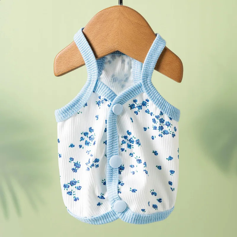 Summer Dog Clothes Breathable Floral Dog Vest Thin Puppy Summer Clothes For Small and Medium Dog Clothes Soft Dog Apparels 250407