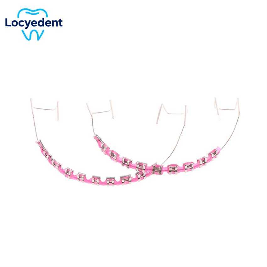 1 pair of colored false braces dental tools with metal wire braces orthodontic braces cosmetic and healthy Grilz teeth W250412