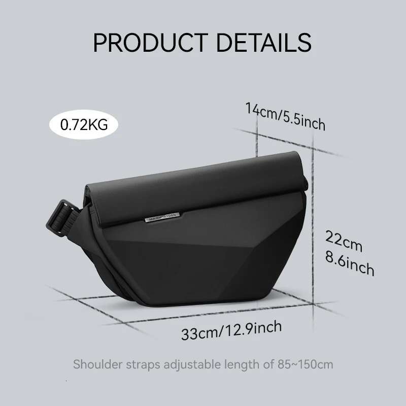 Mark Ryden Hard Shell Men Shoulder Insert Buckle Magnetic Flap Waterproof Crossbody Bag Sg Bag Men