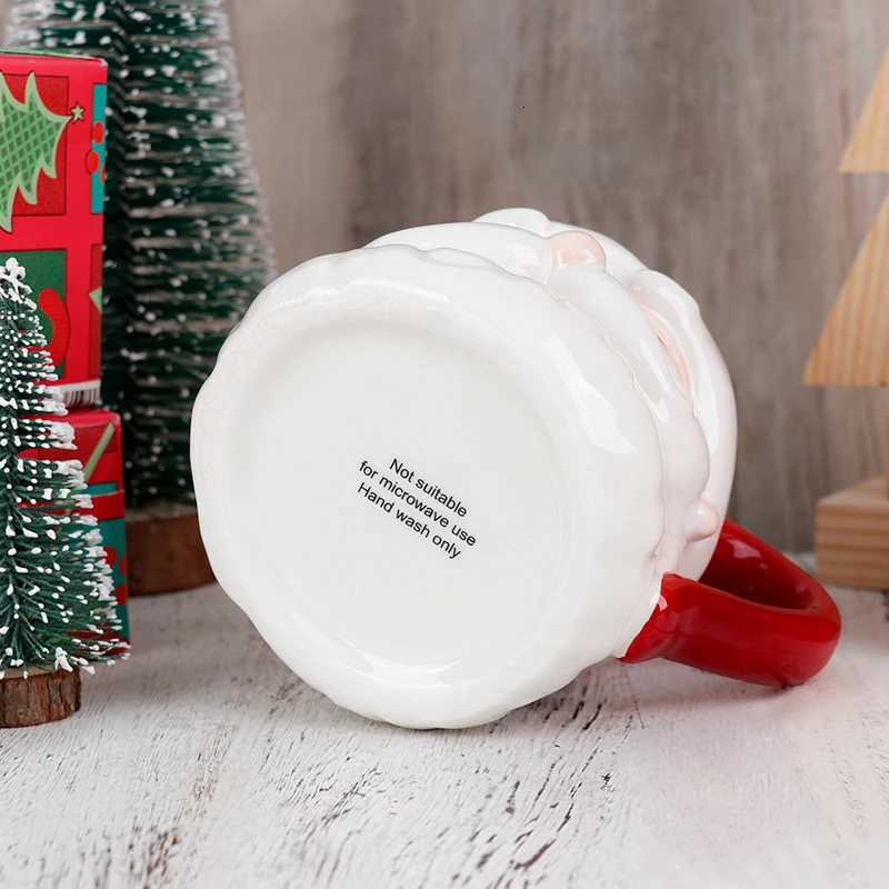Christmas Christmas 3D Santa Ceramic Mug 530ml Festive Coffee Tea Cup Xmas Gift for Home Office Holiday Decor Y251112