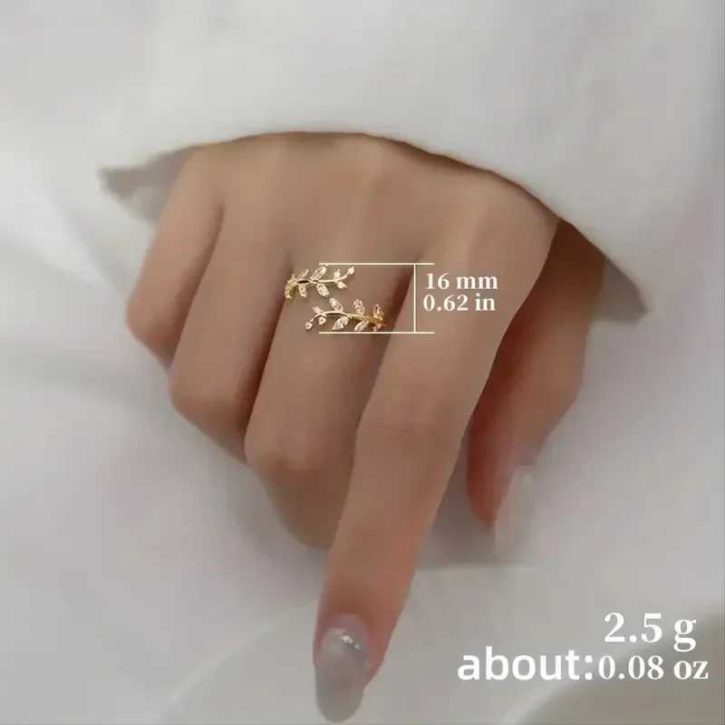 Creative Branch Her Ring Female Open Adjustable Ring Finger Luxury Wedding Party Girl Jewelry AnillosXJ250412