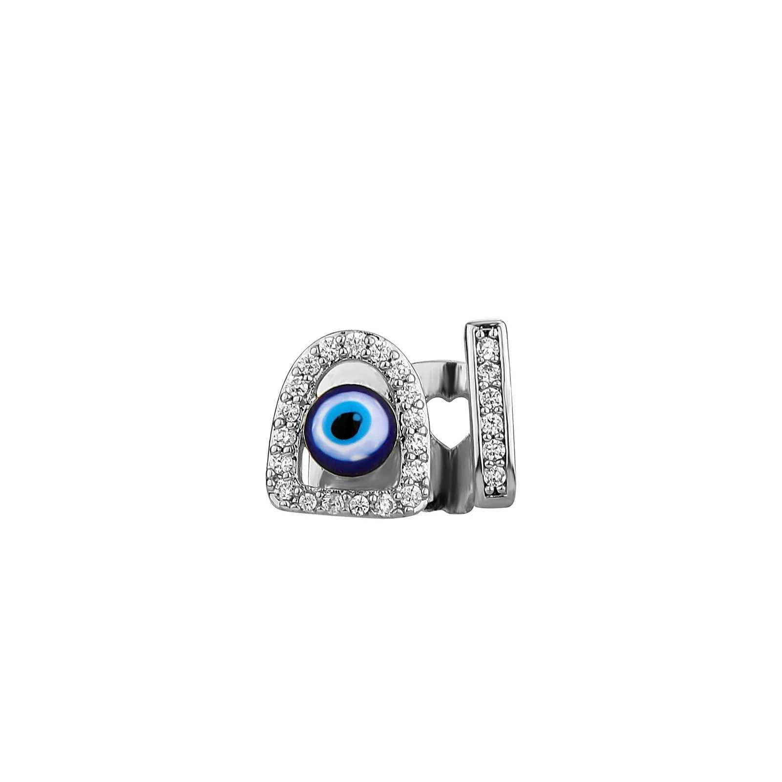 JINAO New 2024 Single Tooth HIP HOP Blue Devils Eye Cosplay Grilz Charm High Quality Mens and Womens Jewelry Gifts W250412