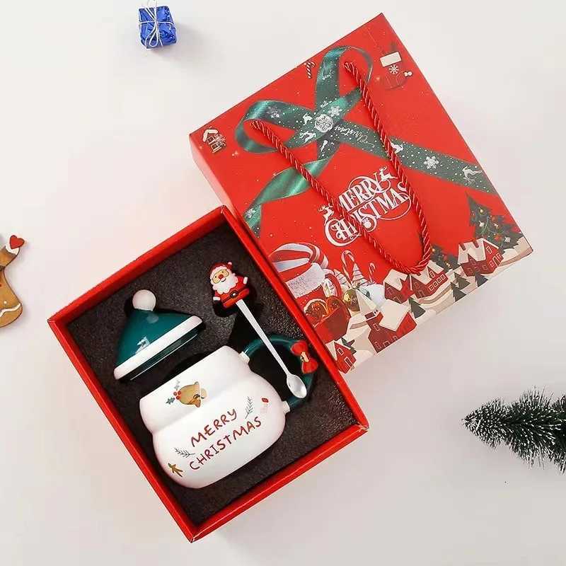 Christmas Hot-selling Christmas gift cups Christmas-style mugs home ceramic coffee and breakfast cups couple and best friend cups Y251112