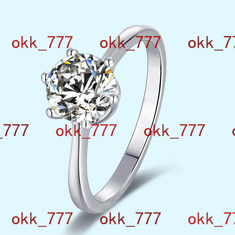 Fashion 925s Silver Jewelry Eternity Engagement Ring Moissanite Diamond Wedding Ring