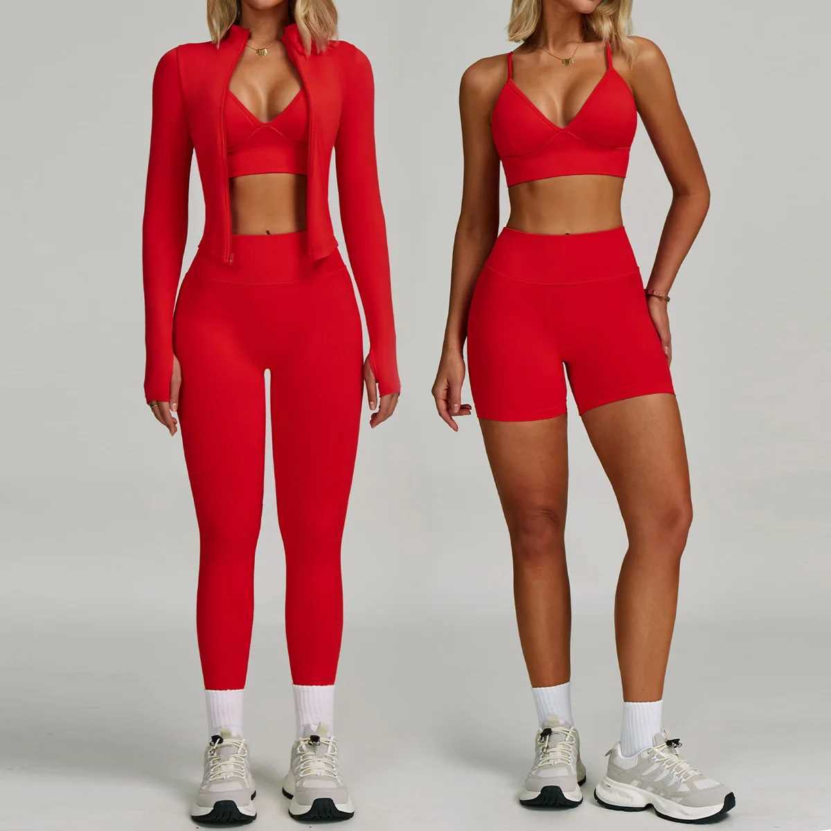 Sportswear SeamLEs 2/3PCS Yoga Suit Women Gym Set Tracksuit Running Workout Long-sLEeved Sports Bra FitnESS Tracksuits J251112